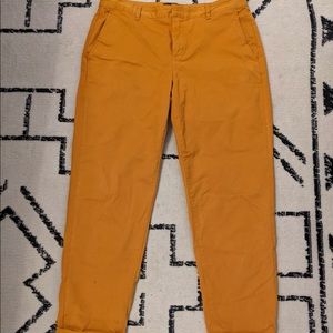 Banana Republic Petite Orange Tapered Cropped Pants
